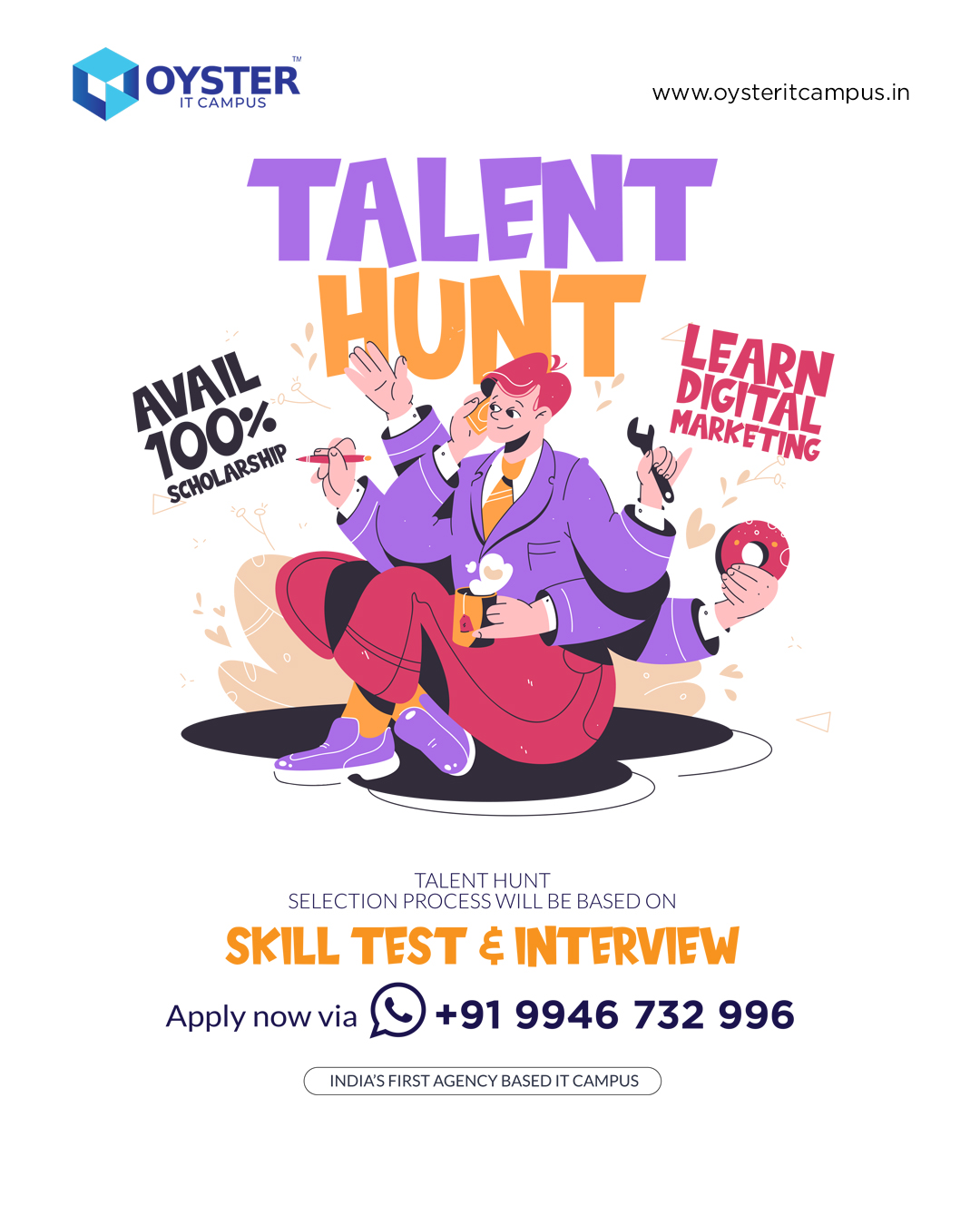 Talent Hunt Oyster IT Campus Instagram Post